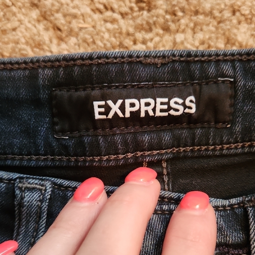 Express Men's Blue Slim Jeans - Picture 2 of 5